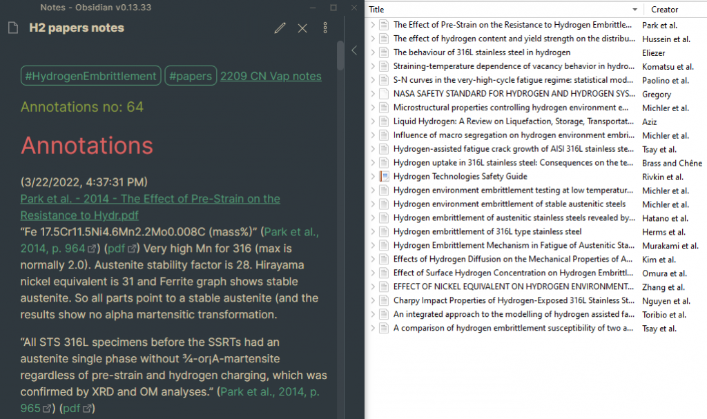 Research H2 material usage